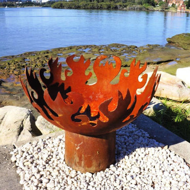 fire Pit: Dancing Flame Top view showing the inside