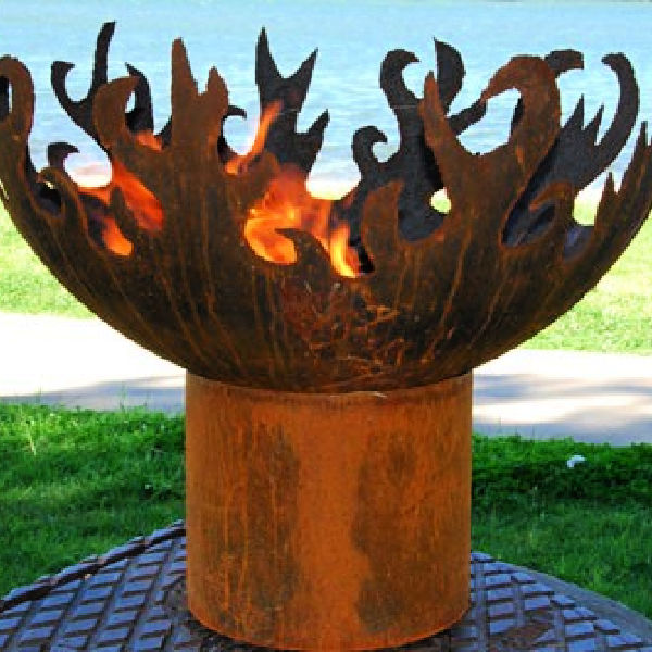 Fire Pit: Dancing Flame lit