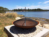 Outdoor Fire Pit Bundle | Cauldron Hearth with Lid and Ember Screen with the ember screen on only