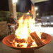 Fire Pit: The Cauldron Hearth close up lit