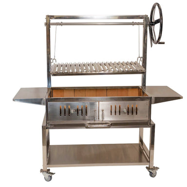 Products Parrilla BBQ Grill Deluxe with Firebricks close up