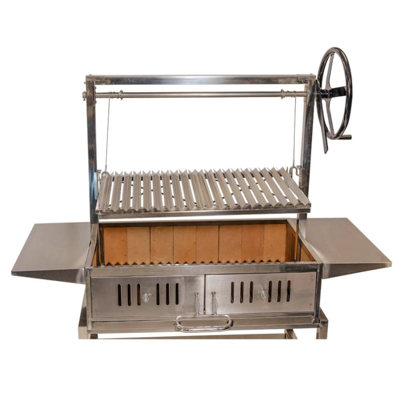 Products Parrilla BBQ Grill Deluxe with Firebricks top view