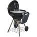 Slow 'N Sear Kettle BBQ Black: SNS Grills side view with lid open