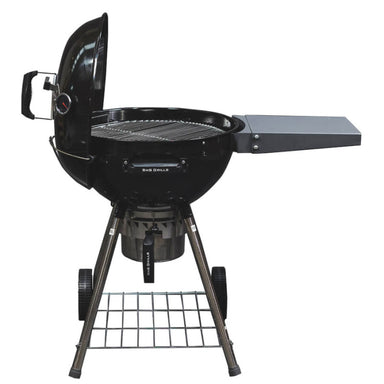 Slow 'N Sear Kettle BBQ Black: SNS Grills with lid open