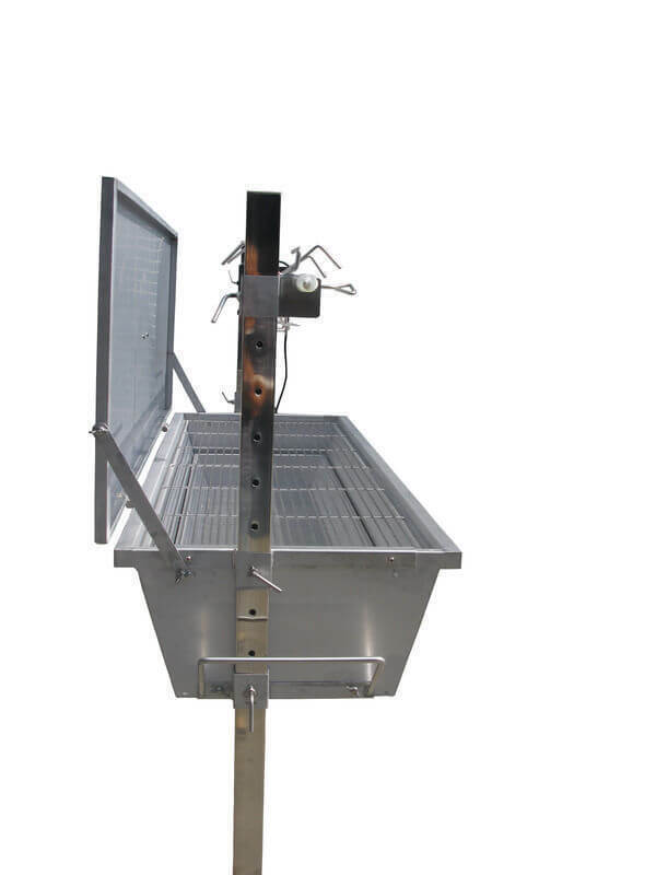 Warrior Pig Spit Roaster - 60kg capacity side view