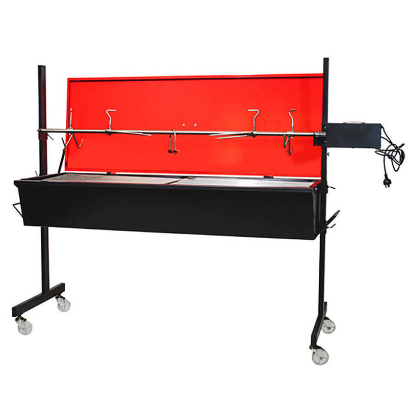 Warrior Pig Spit Roaster - 60kg capacity in red colour