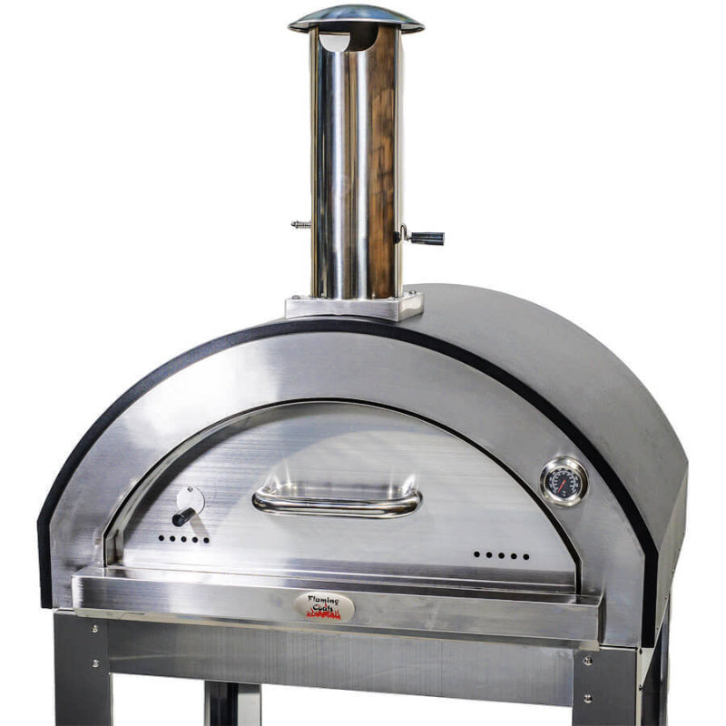 Products Premium Black Woodfire Pizza Oven: Flaming Coals close up