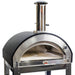 Products Premium Black Woodfire Pizza Oven: Flaming Coals showing chimney