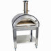 Products Premium Black Woodfire Pizza Oven: Flaming Coals front view